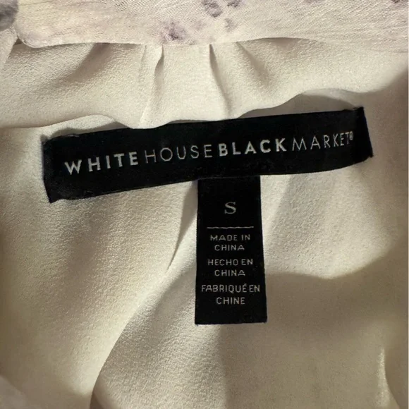 White House Black Market purple and white snake skin halter top - removable bow - Picture 10 of 14